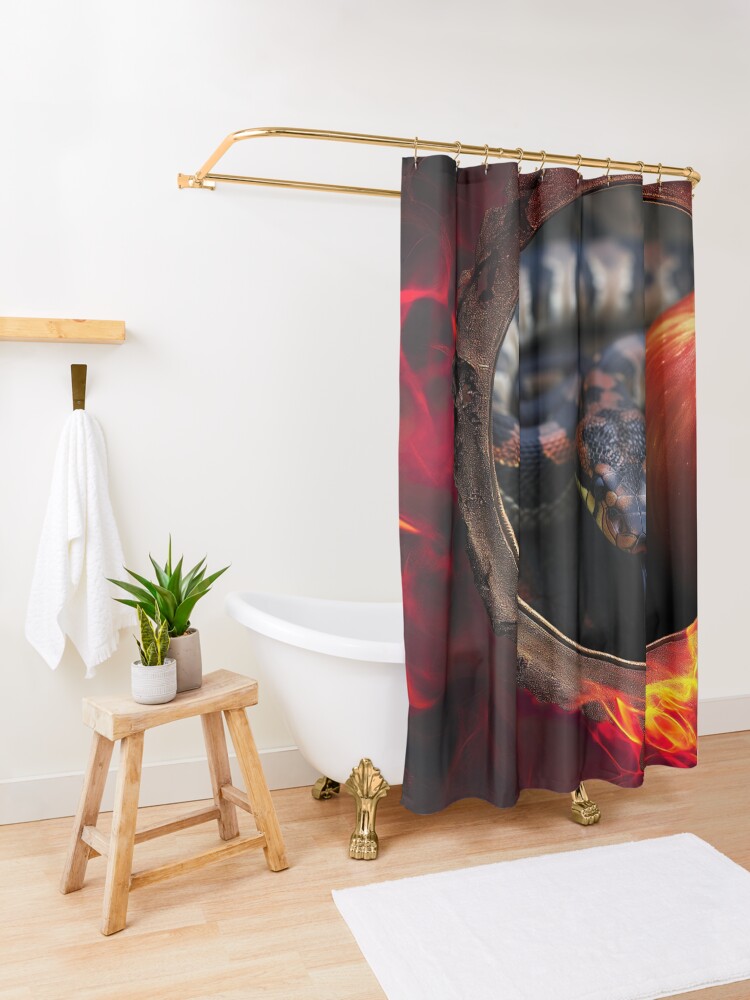 Thumbnail 3 of 5, Shower Curtain, Dangerous Desire: Apocalyptic Passion Awakening (2024 Anniversary Edition) designed and sold by rebecka.