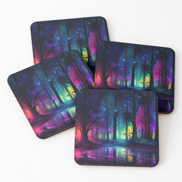 Item preview, Enchanted Forest: Neon Painting, Psychedelic Bioluminescence designed and sold by Fantasy Masterpiece.