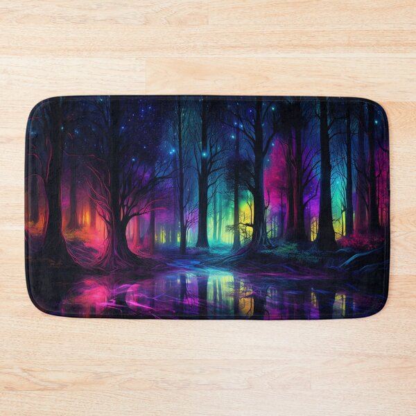 Item preview, Enchanted Forest: Neon Painting, Psychedelic Bioluminescence designed and sold by Fantasy Masterpiece.