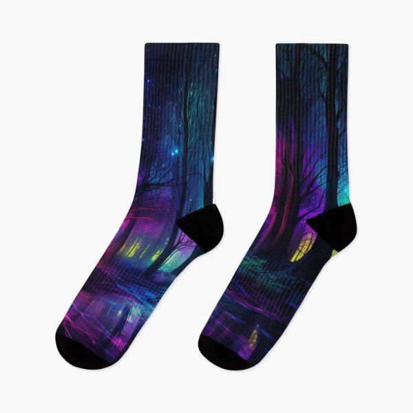 Item preview, Enchanted Forest: Neon Painting, Psychedelic Bioluminescence designed and sold by Fantasy Masterpiece.