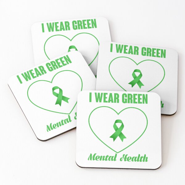 Item preview, Green Ribbon Wear Green For Mental Health Awareness Vintage designed and sold by roboartpixel.
