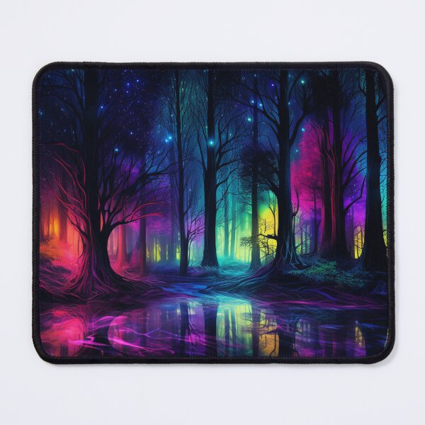 Item preview, Fantasy Dreamscape: Enchanted Forest, Bioluminescent Painting designed and sold by Fantasy Masterpiece.