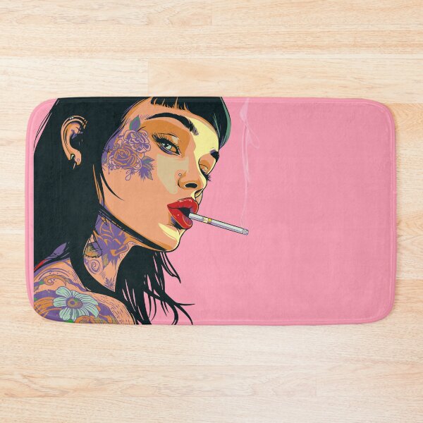 Item preview, The smocking tattoo girl   designed and sold by Ursule-art.