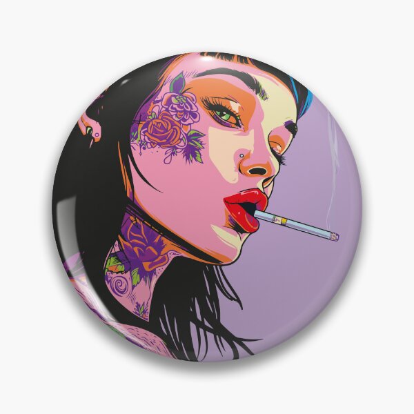 Item preview, The smocking tattoo girl   designed and sold by Ursule-art.