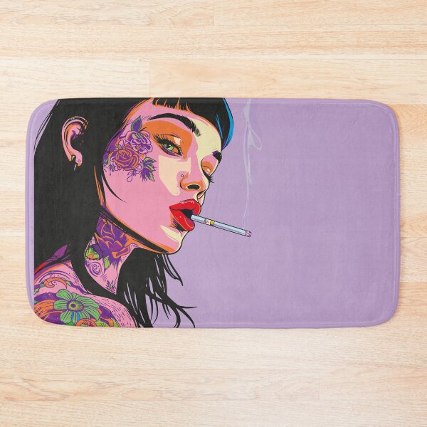 Item preview, The smocking tattoo girl   designed and sold by Ursule-art.