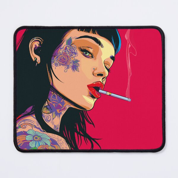 Item preview, The smocking tattoo girl   designed and sold by Ursule-art.