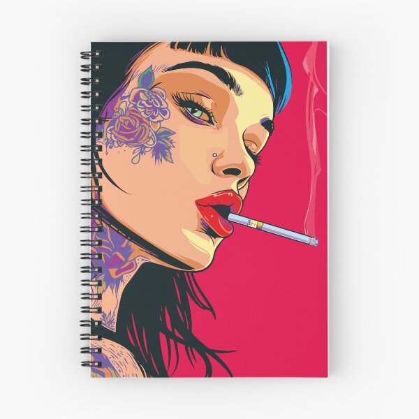 Item preview, The smocking tattoo girl   designed and sold by Ursule-art.