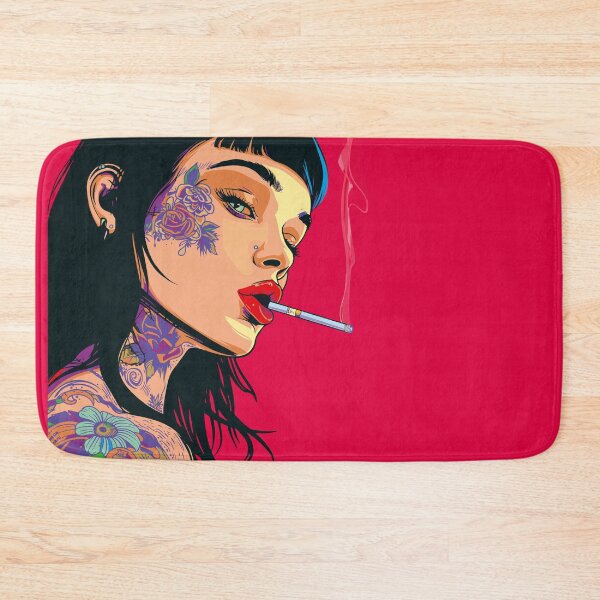Item preview, The smocking tattoo girl   designed and sold by Ursule-art.