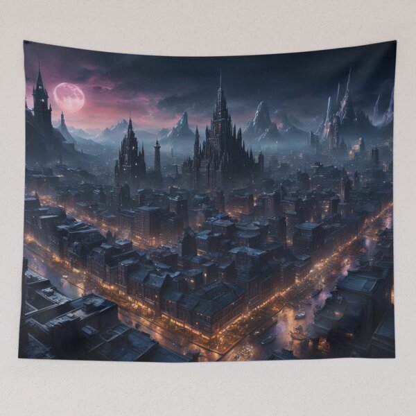 Item preview, Nighttime Cityscape designed and sold by AiArtCreations1.