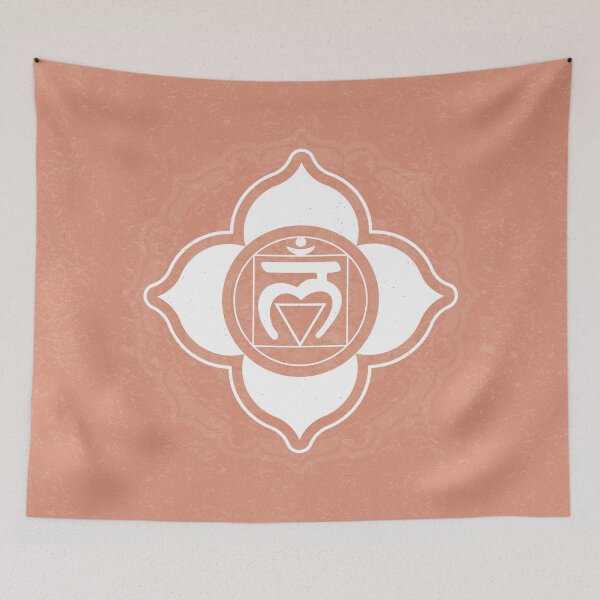 Item preview, Root Chakra Mandala - Coral + Snow designed and sold by Irene Estelle.