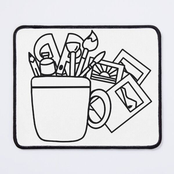 Item preview, Cards, Coffee and Crafts line drawing designed and sold by DesignByRoseCo.