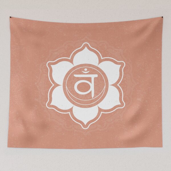 Item preview, Sacral Chakra Mandala - Coral + Snow designed and sold by Irene Estelle.