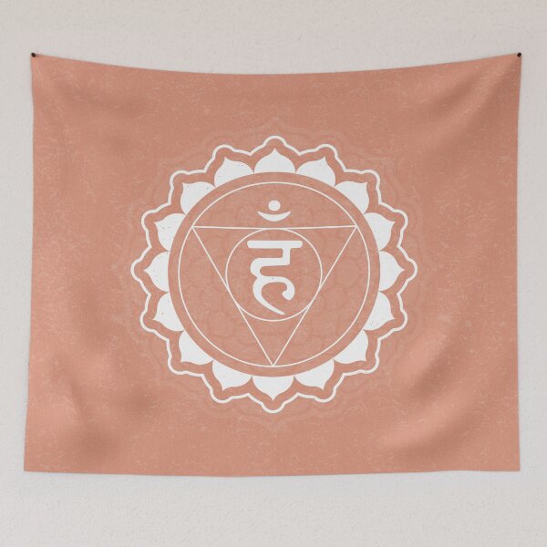 Item preview, Throat Chakra Mandala - Coral + Snow designed and sold by Irene Estelle.