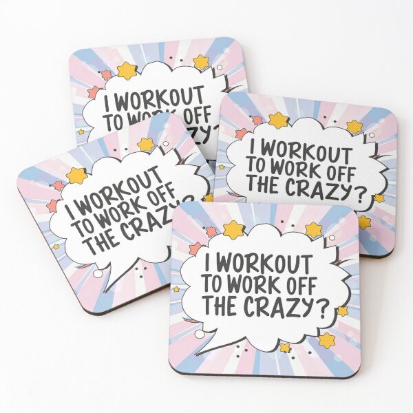 Item preview, Quirky Gym Motivation Design - I Workout to Work Off the Crazy designed and sold by LivingItFunky.