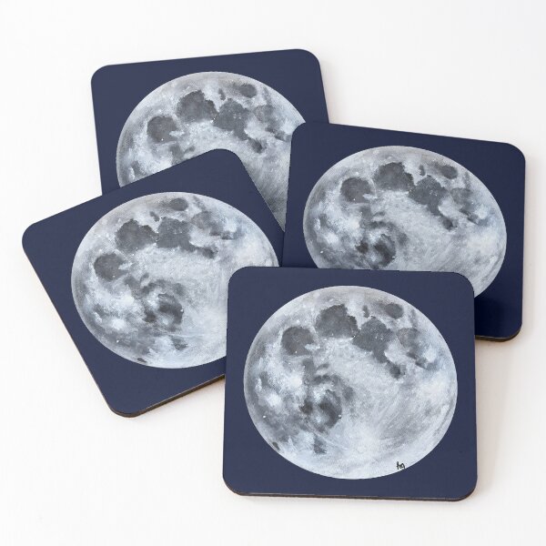 Item preview, Hand Painted Moon designed and sold by Pixel and Paintbrush.