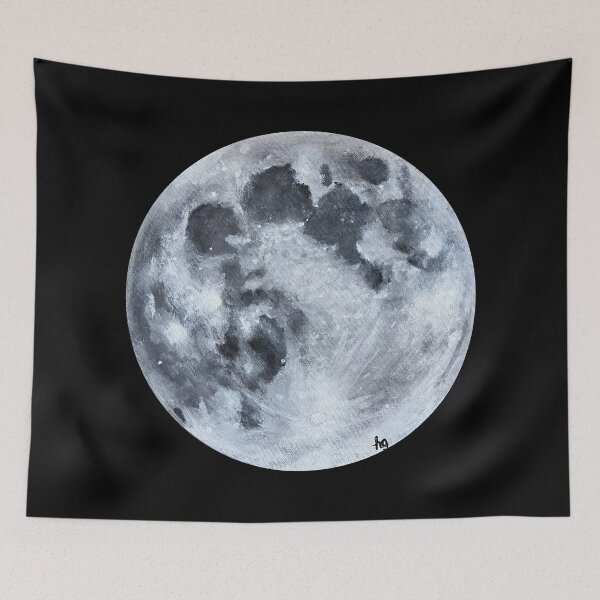 Item preview, Hand Painted Moon designed and sold by Pixel and Paintbrush.