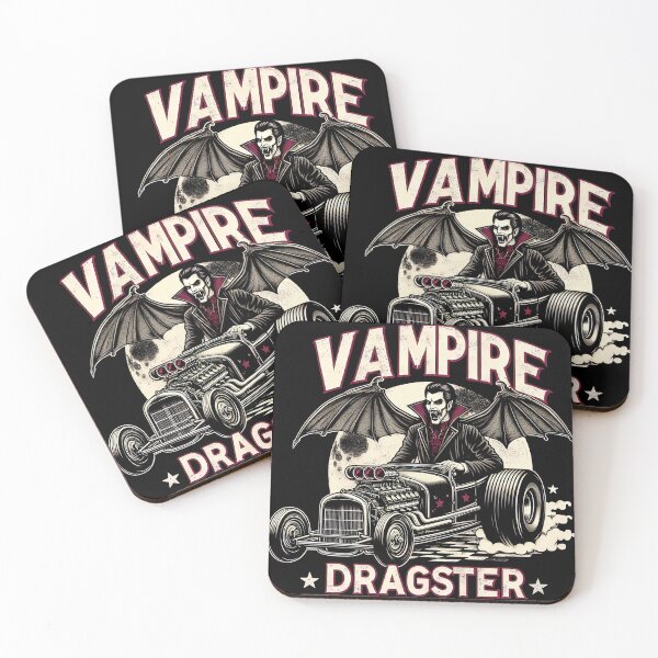 Item preview, Vampire Dragster Horror Car Racing Halloween Fan Graphic designed and sold by SpookshowDesign.