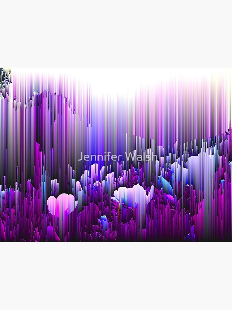Rain of Lavender - Glitch Abstract Pixel Art by InsertTitleHere