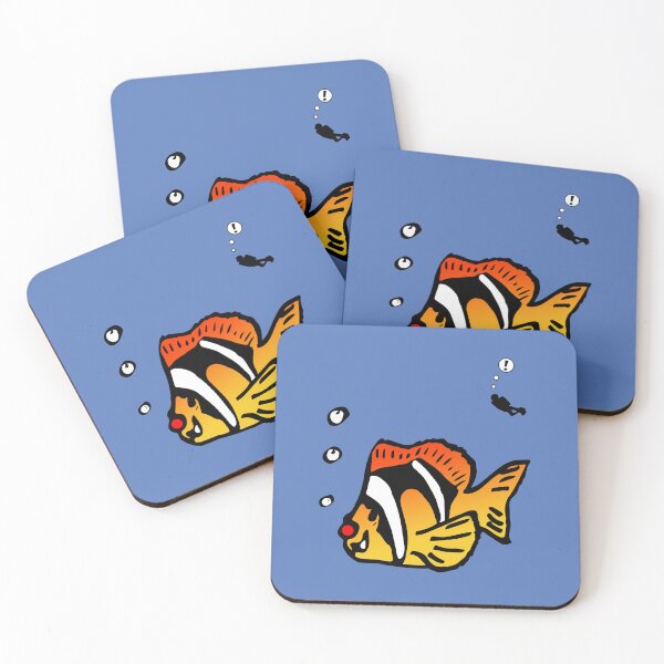 Item preview, Cartoon clownfish funny design, with red nose - in colour designed and sold by Twenty Twenty Visions.