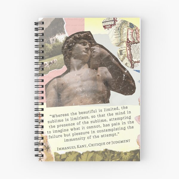 Item preview, Immanuel Kant simplified quote: Whereas the beautiful is limited, the sublime is limitless, so that the mind in the presence of the sublime.. designed and sold by artbleed.