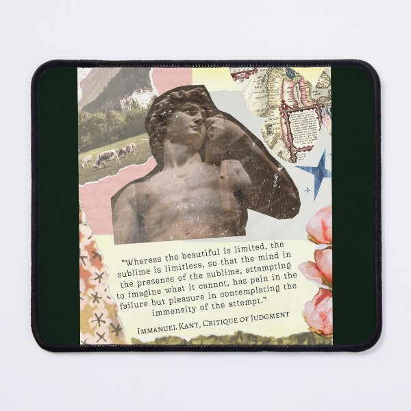 Item preview, Immanuel Kant simplified quote: Whereas the beautiful is limited, the sublime is limitless, so that the mind in the presence of the sublime.. designed and sold by artbleed.