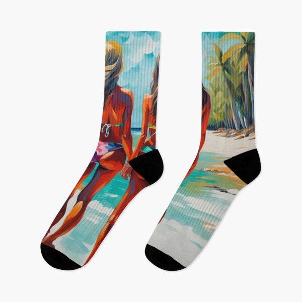 Item preview, Three bikini girls on tropical beach designed and sold by JackFreestone.