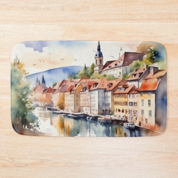 Item preview, Beautiful Watercolor Europe Landscape 1 designed and sold by Yzakreativ.