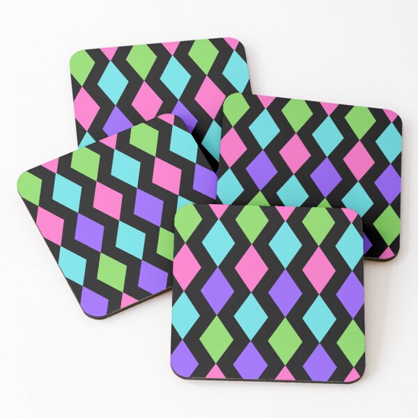 Item preview, Colored Diamonds on Black designed and sold by LynVixen Boutique.