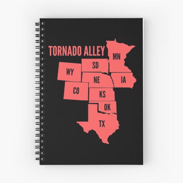 Item preview, Red Tornado Alley State Map designed and sold by ColordCreations.