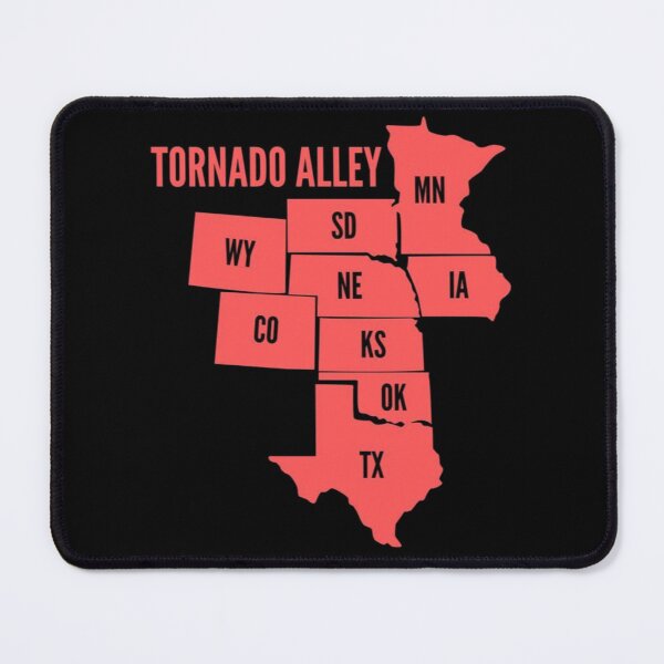 Item preview, Red Tornado Alley State Map designed and sold by ColordCreations.