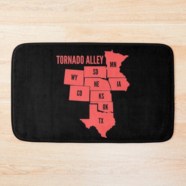 Item preview, Red Tornado Alley State Map designed and sold by ColordCreations.