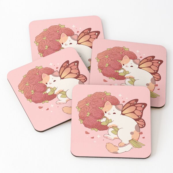 Item preview, Valentine calico fairy cat with roses designed and sold by Rihnlin.