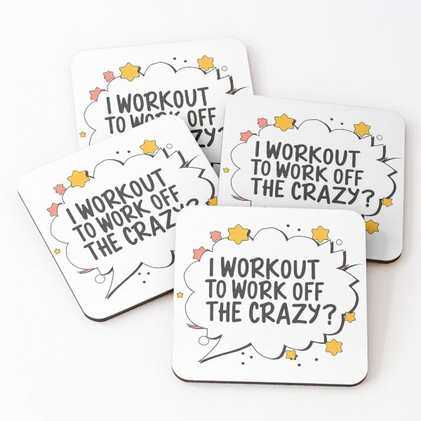 Item preview, Quirky Gym Motivation Design - I Workout to Work Off the Crazy designed and sold by LivingItFunky.