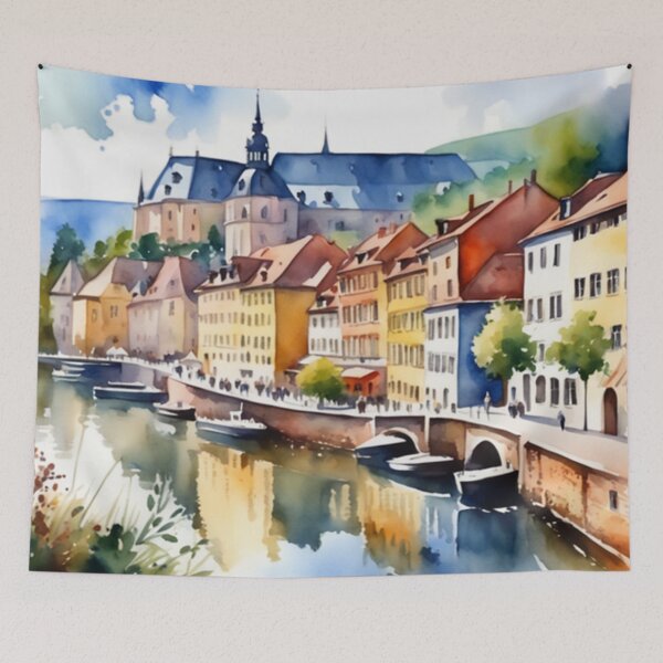 Item preview, Beautiful Watercolor Europe Landscape 2 designed and sold by Yzakreativ.