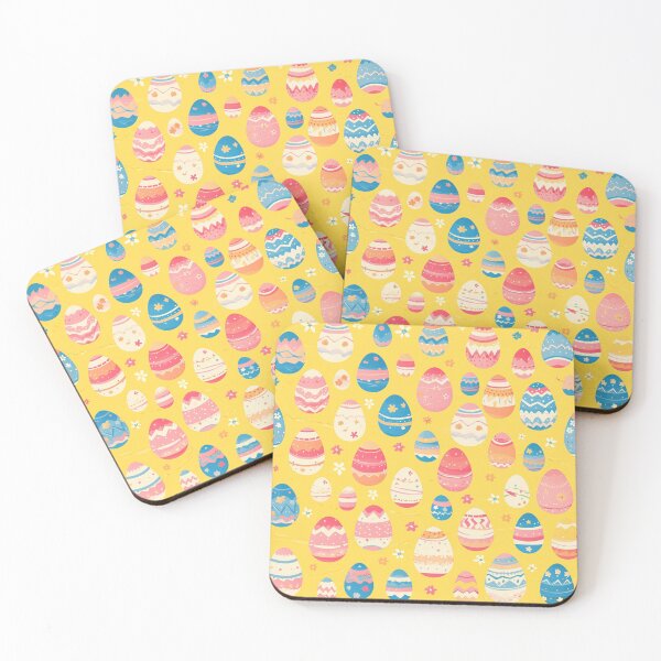 Item preview, Easter Eggs Pattern on Yellow Background designed and sold by Frezcola.