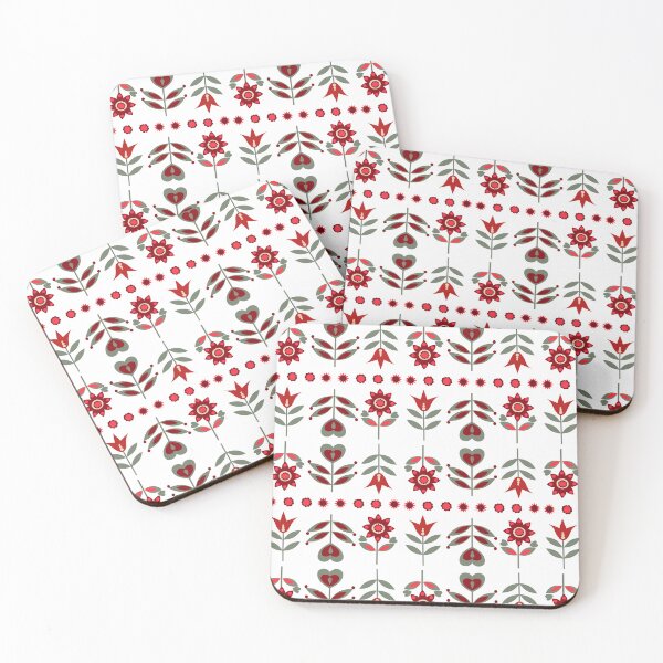 Item preview, Folk Art(-ish)  Flowers designed and sold by SaichaDesign.
