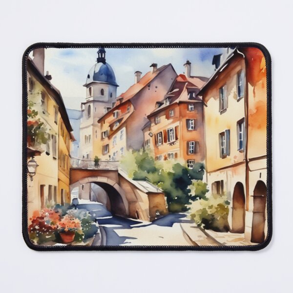 Item preview, Beautiful Watercolor Europe Landscape 3 designed and sold by Yzakreativ.