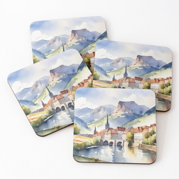Item preview, Beautiful Watercolor Europe Landscape 4 designed and sold by Yzakreativ.