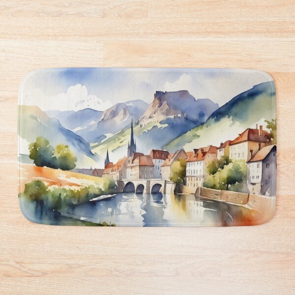 Item preview, Beautiful Watercolor Europe Landscape 4 designed and sold by Yzakreativ.