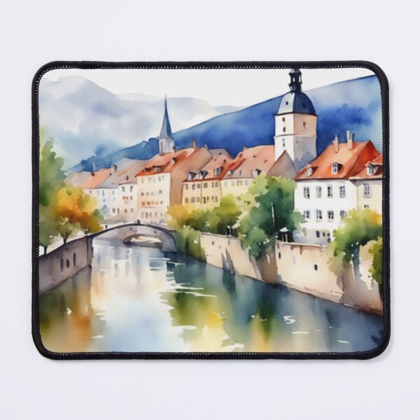 Item preview, Beautiful Watercolor Europe Landscape 5 designed and sold by Yzakreativ.