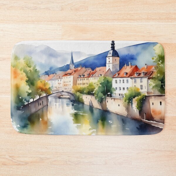 Item preview, Beautiful Watercolor Europe Landscape 5 designed and sold by Yzakreativ.