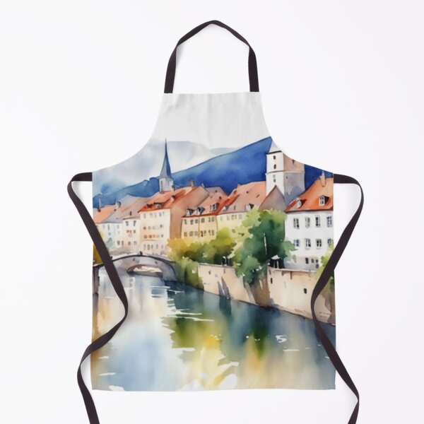 Item preview, Beautiful Watercolor Europe Landscape 5 designed and sold by Yzakreativ.