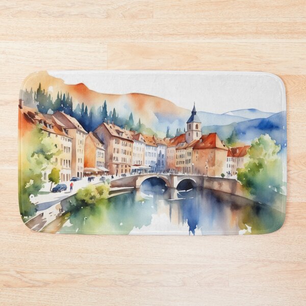 Item preview, Beautiful Watercolor Europe Landscape 6 designed and sold by Yzakreativ.