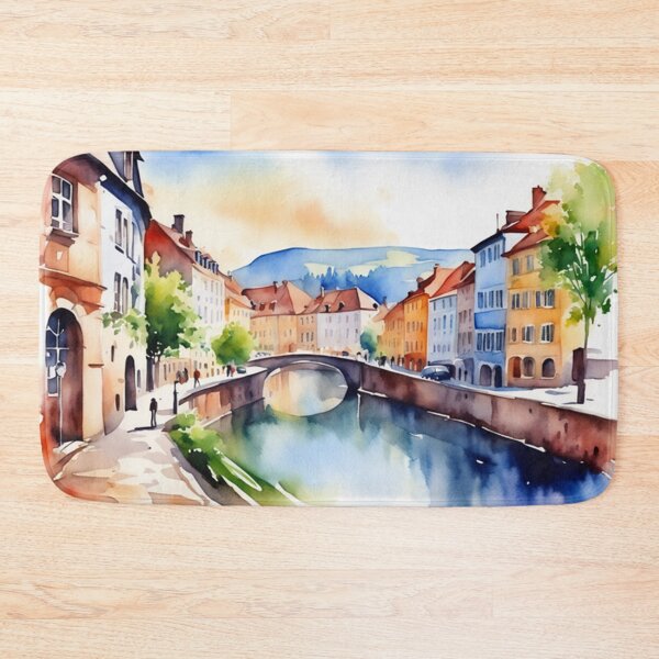 Item preview, Beautiful Watercolor Europe Landscape 8 designed and sold by Yzakreativ.