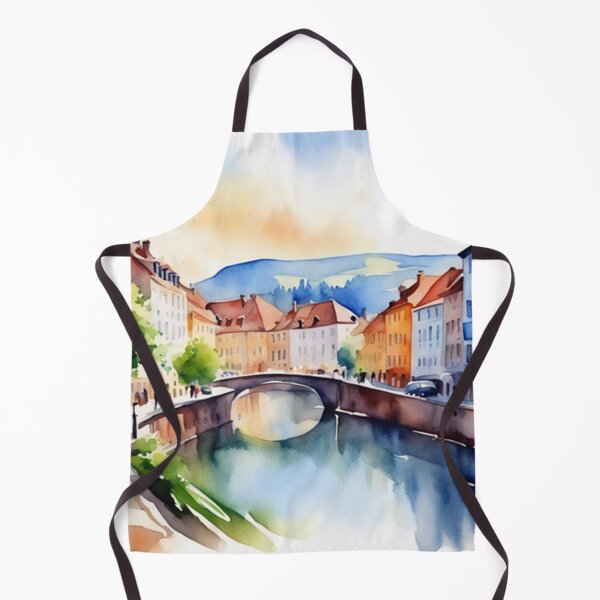 Item preview, Beautiful Watercolor Europe Landscape 8 designed and sold by Yzakreativ.