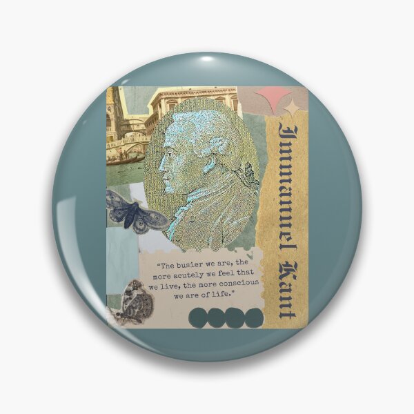 Item preview, Immanuel Kant portrait and quote: The busier we are, the more acutely we feel that we live, the more conscious we are of life. designed and sold by artbleed.