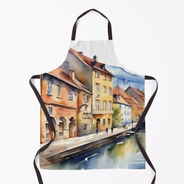 Item preview, Beautiful Watercolor Europe Landscape 9 designed and sold by Yzakreativ.