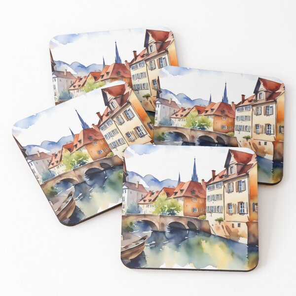 Item preview, Beautiful Watercolor Europe Landscape 13 designed and sold by Yzakreativ.