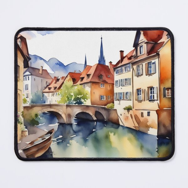 Item preview, Beautiful Watercolor Europe Landscape 13 designed and sold by Yzakreativ.