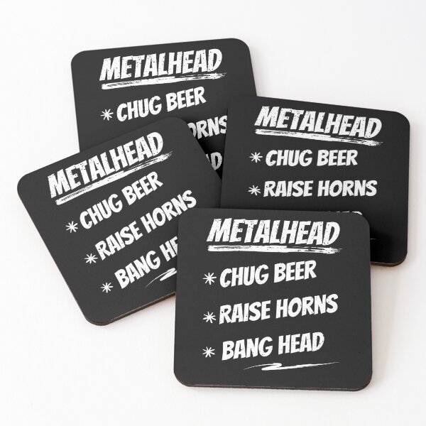 Item preview, Metalhead Chug Beer Raise Horns Bang Head designed and sold by Rockstorr.